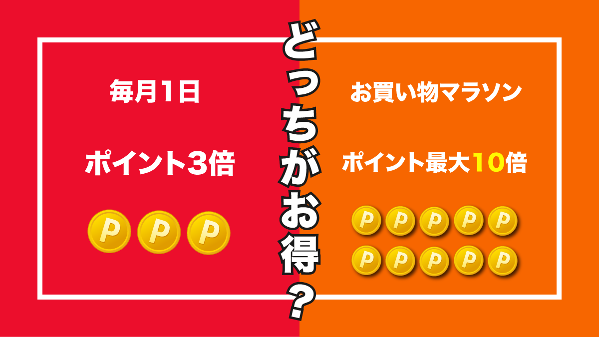 楽天1日ワンダフルデーとお買い物マラソンはどっちがお得？
