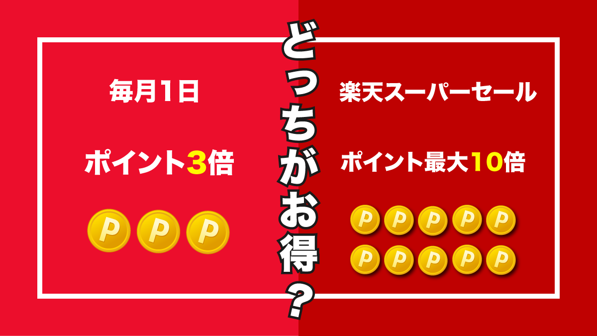 楽天1日ワンダフルデーと楽天スーパーセールはどっちがお得？